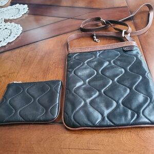Martin+Osa  Quilted Leather Crossbody Bag with Coin Purse Unisex